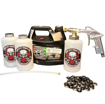 Black Berkebile PFC Pro Undercoating Gun - 360 Wand Kit (3 W Quart Bottles)