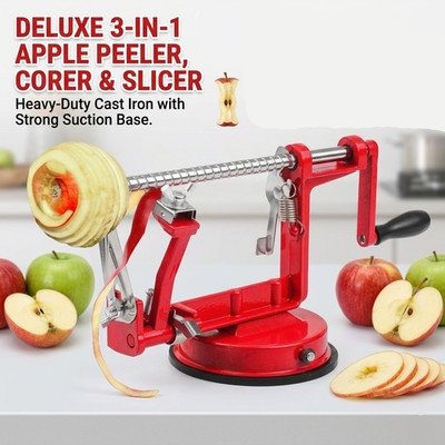 3 IN 1 APFELSCHÄLER SCHNEIDER ENTKERNER WÜRFELSCHNEIDER KÜCHE KARTOFFEL OBST & GEMÜSE MASCHINE