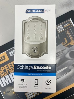 Schlage Encode Satin Nickel Metal Wi-Fi Deadbolt