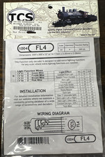 Train Control Systems All Scale 1004 FL4 4-Function Only Lighting Decoder NIP
