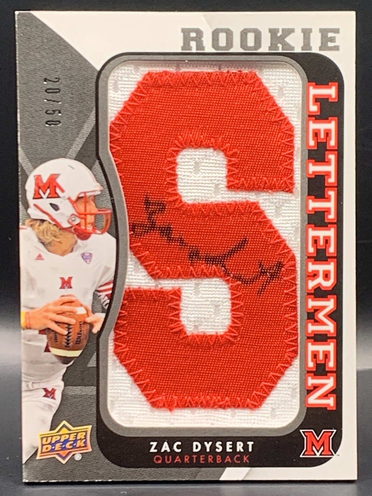 Zac Dysert Upper Deck Rookie Letterman Signatures #RLZD Base