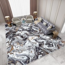 Tapis Lavable 5x7 - Tapis Moderne Style Artistique pour Salon Chambre Din...