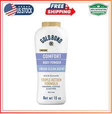 Gold Bond Comfort Body Powder, 10 oz., Talc-Free, Fresh Clean Scent With Aloe