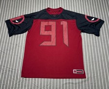 Marvel Deadpool Jersey Size Large Black Red #91 Football Hockey Baseball Shirt