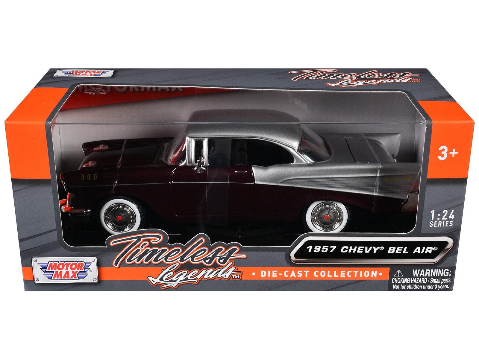 1957 Chevrolet Bel Air Burgundy Metallic and Silver Metallic "Timeless Legends"
