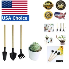 Portable Miniature Gardening Hand Tools - Rake, Trowel & Shovel for Bonsai Care