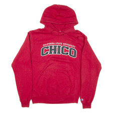 CHAMPION California State University Chico Herren Roter Hoodie USA M