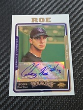 2005 Topps Chrome Update Autograph #UH237 Chaz Roe RC - Colorado Rockies