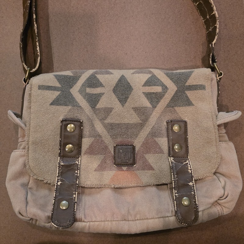 AMC The Walking Dead Daryl Dixon Aztec Poncho Messenger Bag Canvas - USED