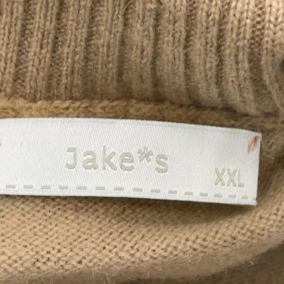 Jake*s, pull à col roulé, taille : 2XL, beige, cachemire, autre #fn6 - Photo 3/4
