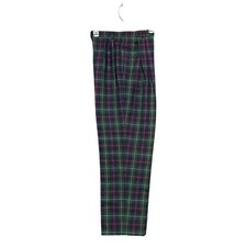 JH Collectibles Tartan Plaid Wool Pants Women's 8 PETITE High Waist Pleated