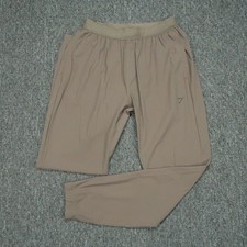 Gymshark Pants Men Medium Brown Stuido Joggers Track Stretch Tapered Fitness Gym