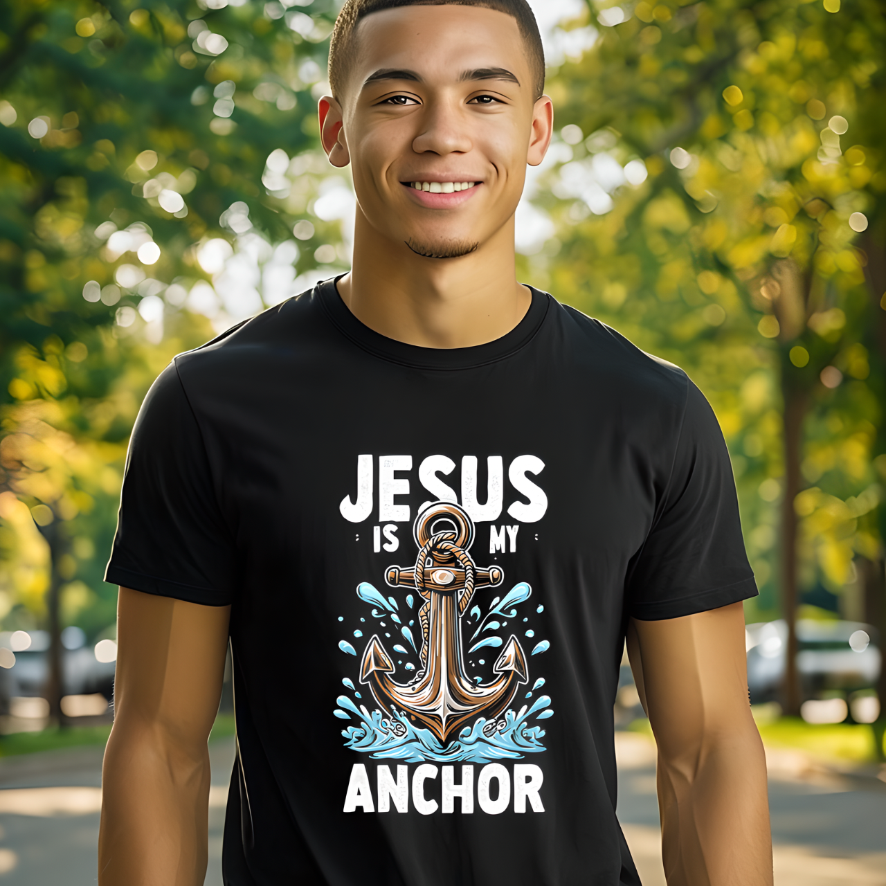 Jesus Is My Anchor Unisex Graphic Tee - Gildan Softstyle T-Shirt