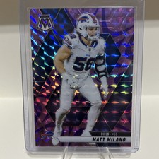 2025 Panini Mosaic Mosaic Reactive Purple Matt Milano #241 Buffalo Bills