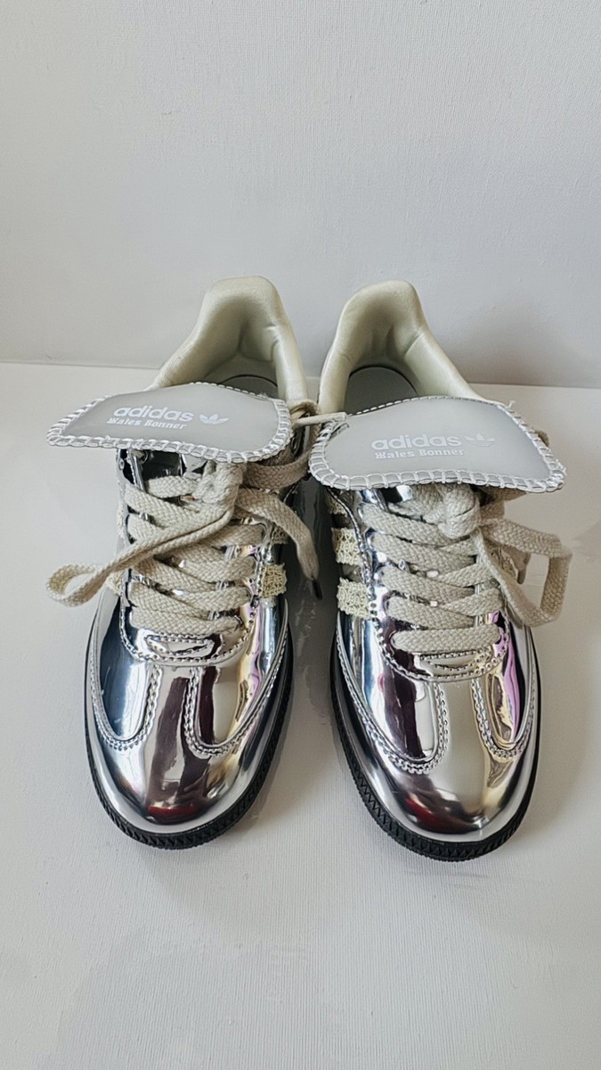 adidas gazelle silver green womens WB MN Samba Metallic Metallic Silver/Brown Croc / US 9