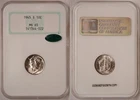 1945-S Mercury Dime NGC MS65 Gen 4 CAC Spot of Electric Blue Toning