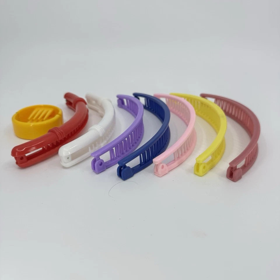 Vintage Goody Style Clincher Combs Banana Clip 1980s Retro Hair Lot Of 8 - Image 2 of 4