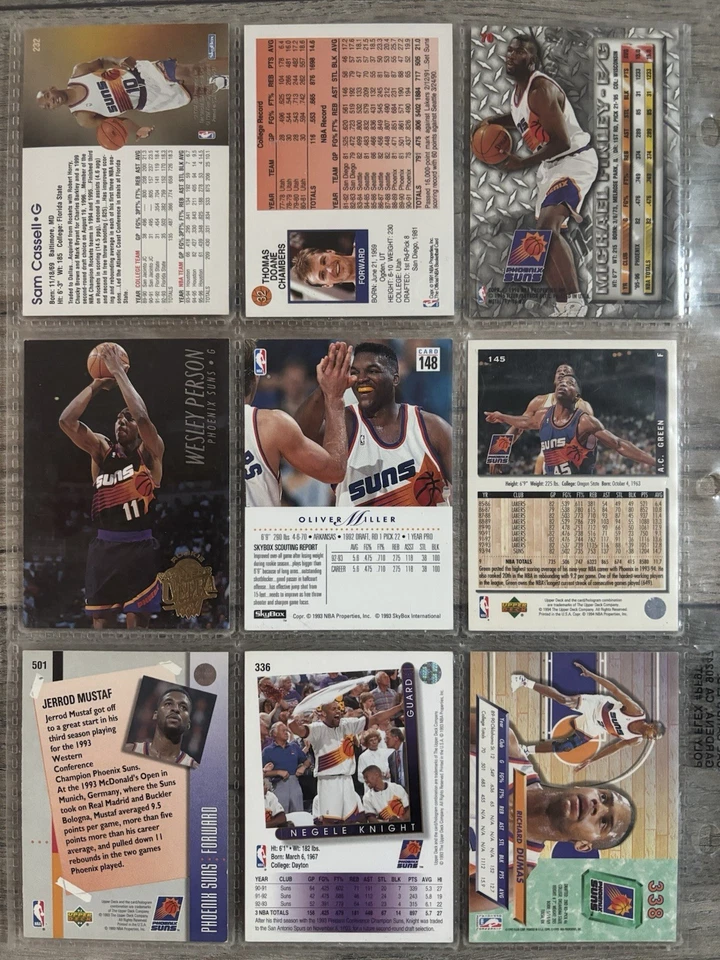 Баскетбольная коллекция Phoenix Suns 1990-е NBA, лот из 83 карточек - Изображение 4 из 4