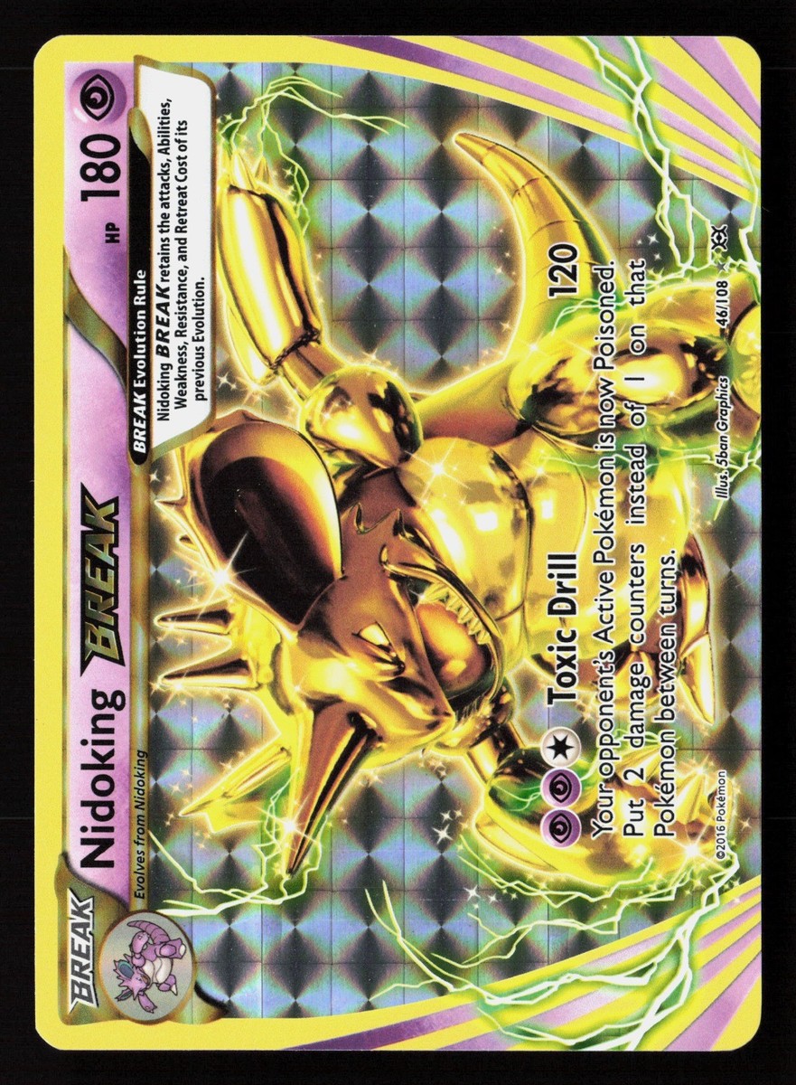 nidoking break pokemon card price Nidoking BREAK 46/108 Ultra Rare Pokemon Card Evolutions NM Gold Full Art!