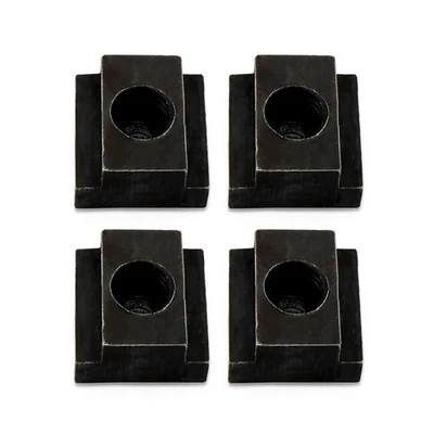 WULANKD T-Slot Nut Black Oxide Finish, 1/2"-13 Thread Size 5/8 in Table Slot Size 4Packs
