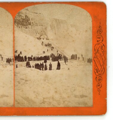 Winter Sports Coasting Niagara George Curtis Imperial Stereoview