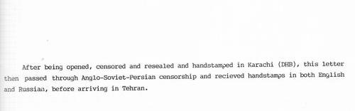 India 1942 cubierta censurada a Teherán - censura anglo soviética - Imagen 2 de 4