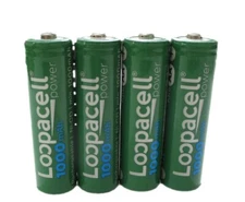 4 Loopacell AA Ni-CD 1000mAh 1.2V Rechargeable for Solar Lights Batteries