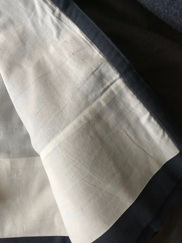 $99 Restoration Hardware Colorblock Cotton Drapery Panel Graphite/Indigo 50x84 - Picture 12 of 12