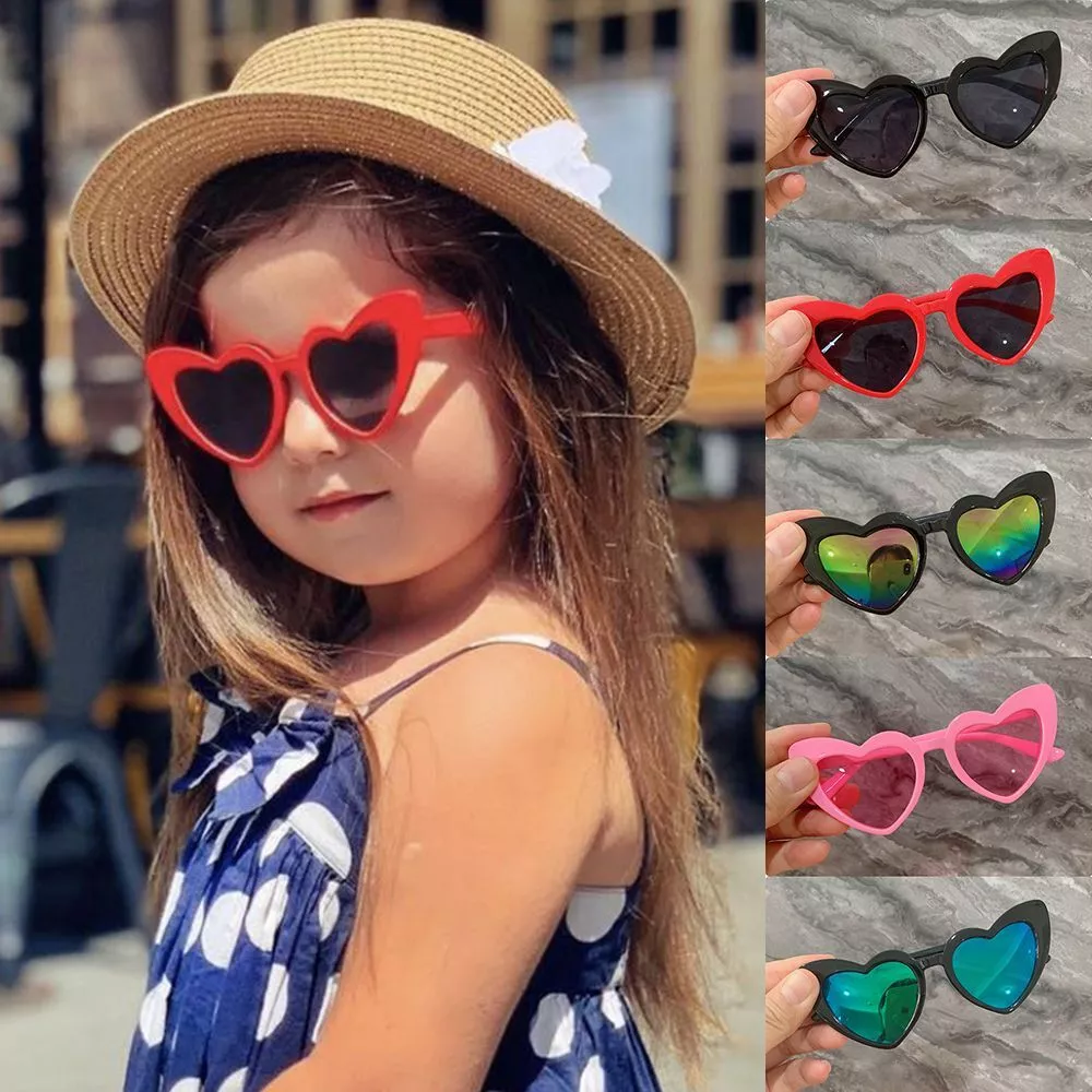 Bambini Occhiali da Sole a Forma di Cuore Kids Love Cuore Occhia ♪