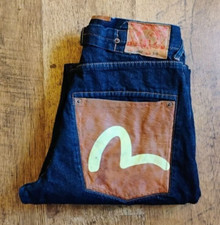 Evisu Jeans w/ Leather Pocket & Features 30"