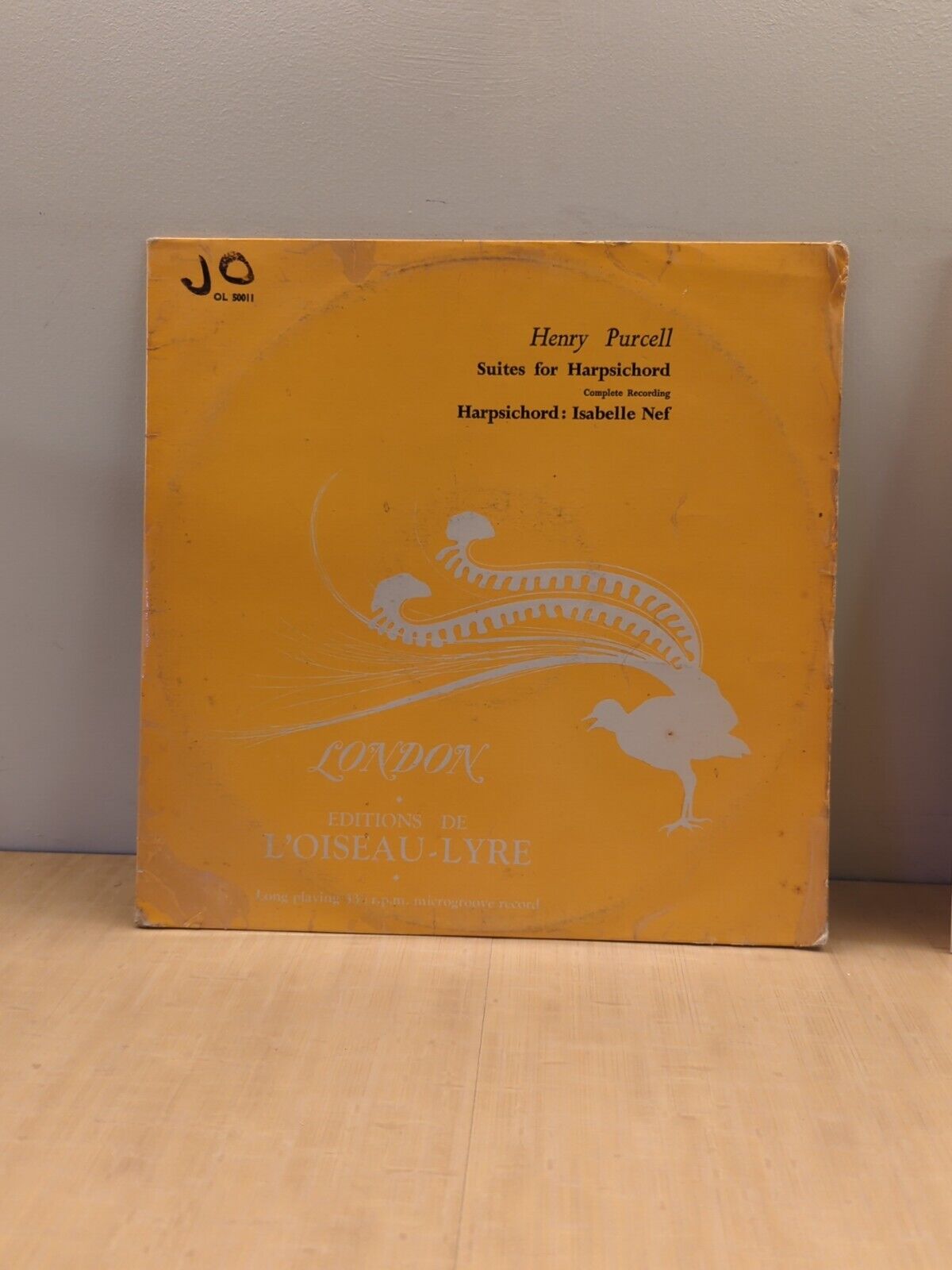 Henry Purcell: Isabelle Nef – Suites For Harpsichord Vintage Vinyl  1953