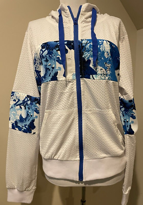 HAPARI Womens Mesh Swim Beach Jacket White Eclipse Shirt Jacket NWT - Sz XL