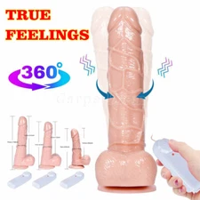 PIS Vibrating Dildo Dong Realistic Penis Cock Suction Cup Sex Toy 7.7-5.7 inch