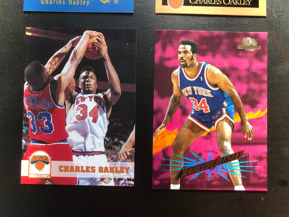 Tarjetas de baloncesto (4) de Charles Oakley Upper Deck, Flleer, SkyBox de la década de 1990 hechas en EE. UU. Foto 4 de 4