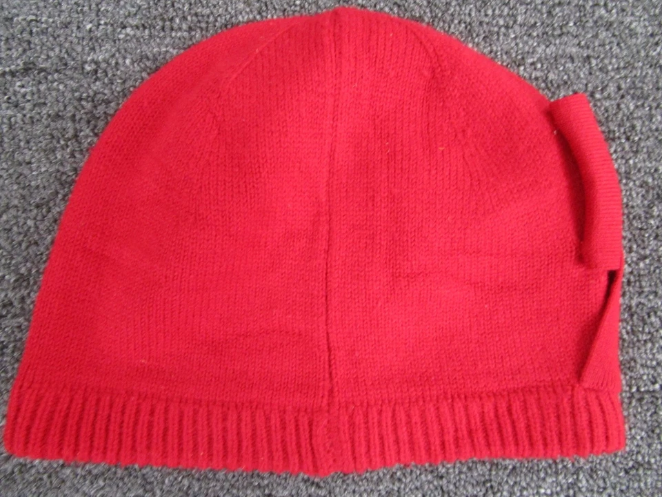 Gorro tejido Kate Spade lazo rojo para mujer talla única Foto 2 de 4