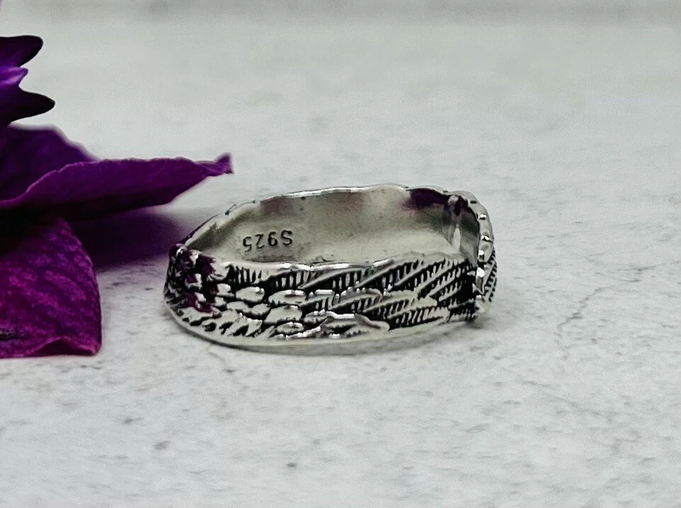 925 Sterling Silver Ring, Wings Ring, Chunky Ring, Thumb Ring, Adjustable Ring - Image 3 of 4
