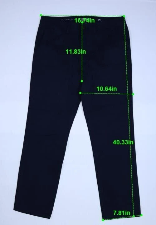 DL1961 Hombres Chaquetón Azul 5 Bolsillos Elastizados Iván Pantalones Chinos Ajustados Pantalones 35 x 32 Foto 2 de 4