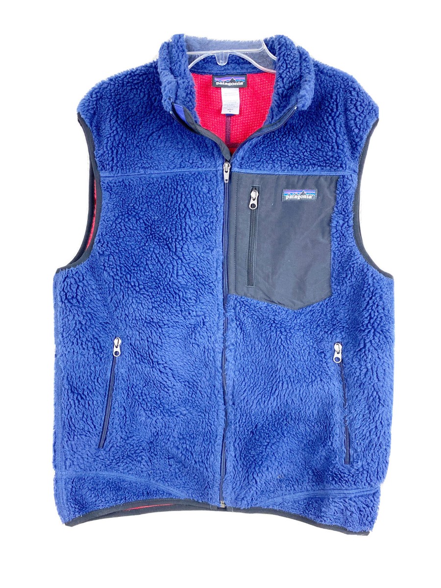 PATAGONIA RETRO-X VEST MEN Medium DEEP PILE FLEECE Blue PATAGONIA RETRO-X VEST MEN Medium DEEP PILE FLEECE Blue