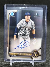 2022 Bowman Chrome Prospect Base Auto Antonio Pinero Milwaukee Brewers 1st