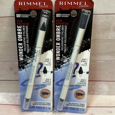 Lot of 2-Rimmel Wonder Swipe Holographic Eyeliner Super Nova Sky 001