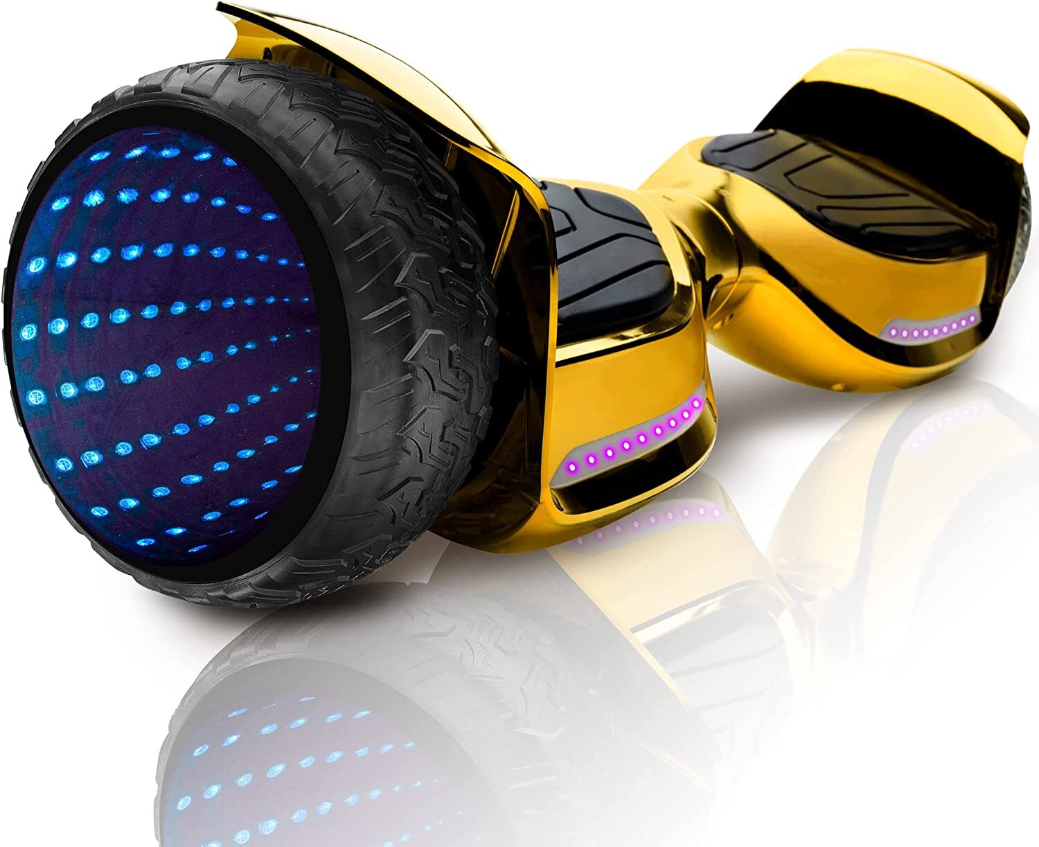 6.5" Gold Electric Hoverboard BT Speaker LED Self Balancing Scooter UL No Bag