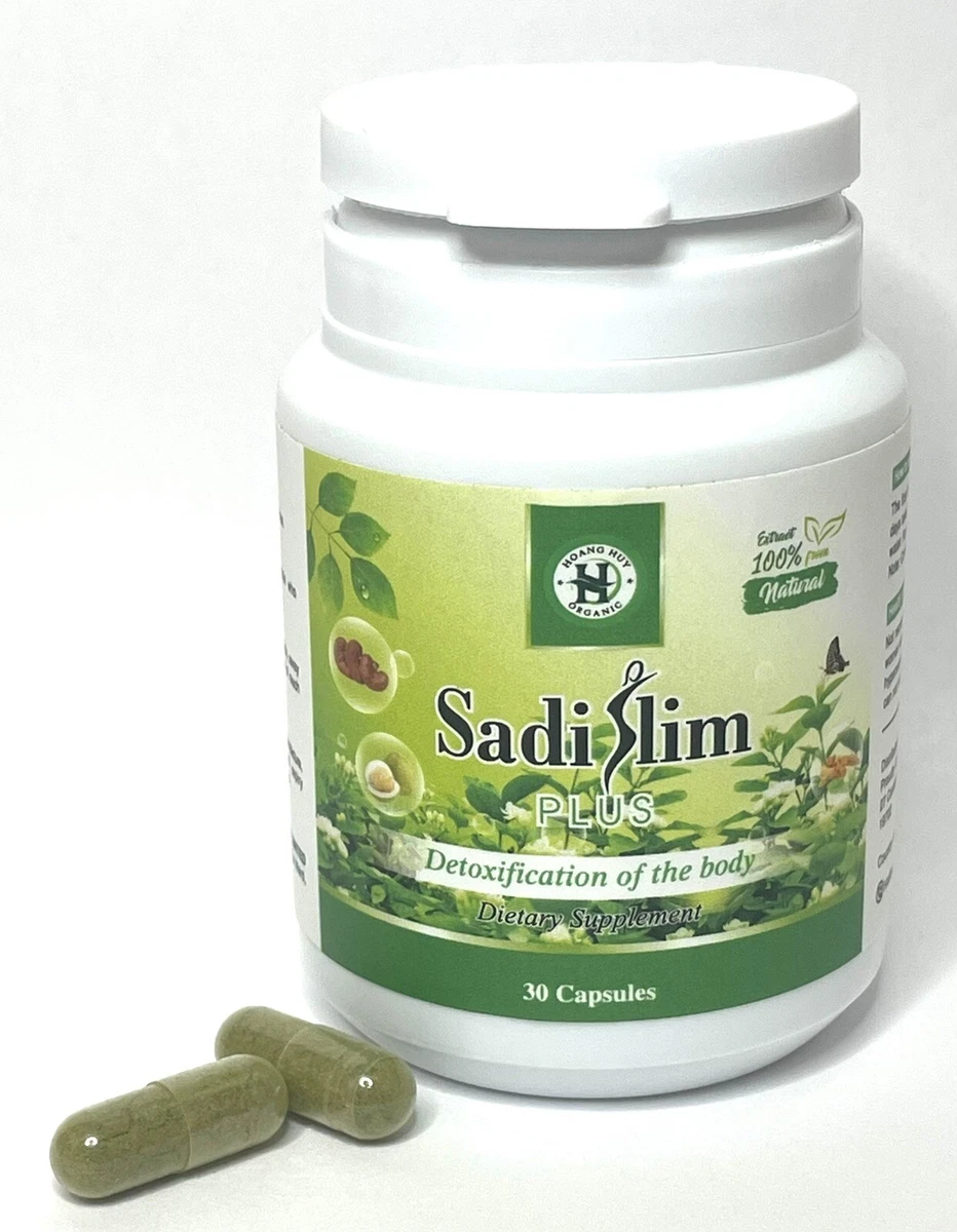 Hoang Huy 100% Organic Sadi Slim Plus Weight Loss Diet Pills Detox (Quantity 2)