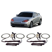 Bright Red Angel Eye Headlight Halo Kit For Hyundai Tiburon 07-08 Bright Red Angel Eye Headlight Halo Kit For Hyundai Tiburon 07-08