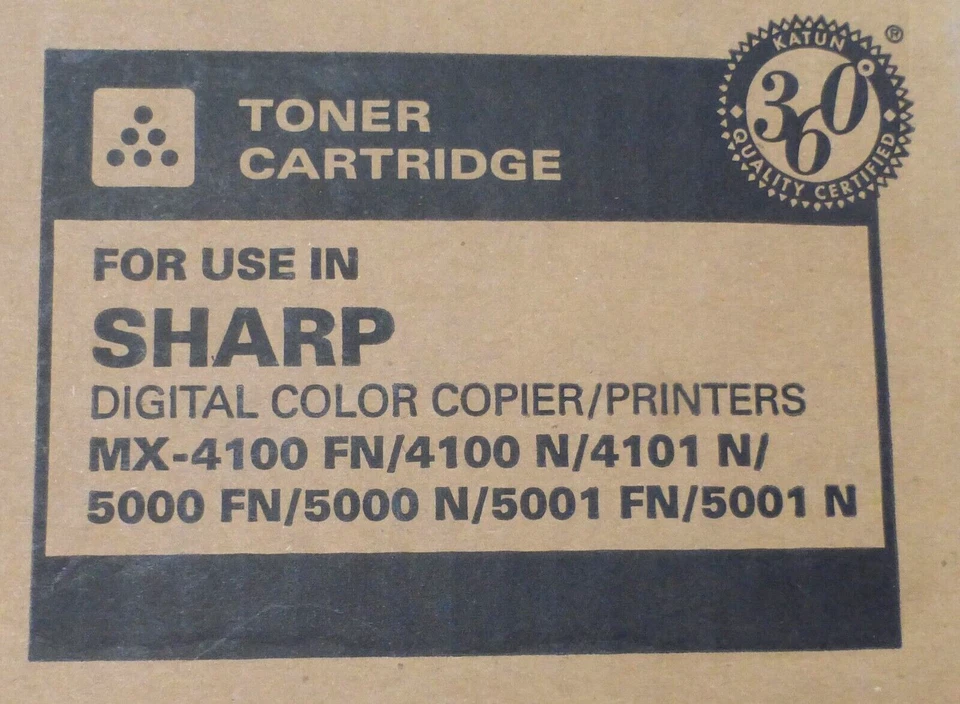 Katun Black Toner Cartridge for SHARP MX-4100 FN/4100 N/4101 N/5000 FN/5000 NEW - Image 3 of 3