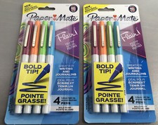 LOT OF TWO 4-PACKS Paper Mate Flair Felt Tip Pens BOLD POINT 1.2mm multicolor