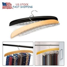 24 Hooks Multi-function Tie Hanger Rack Organizer Belt Holder Necktie Storage
