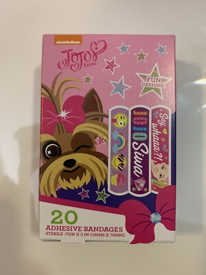 NEW Nickelodeon JOJO SIWA Sterile Adhesive BANDAGES 1 Box