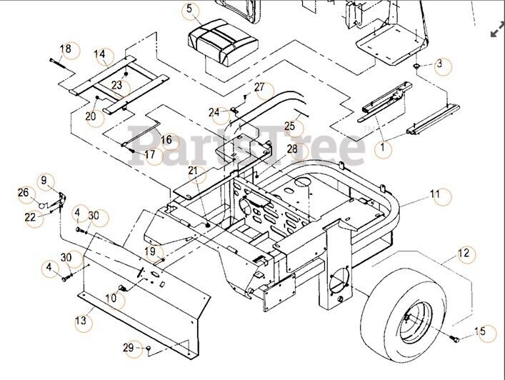Main Frame Parts From Exmark LZ25KC603 ZTR Mower | eBay Main Frame Parts From Exmark LZ25KC603 ZTR Mower | eBay