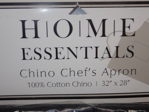 1 Pack Chino Chef Cotton Apron w/ Pocket Black Catering Cooking Kitchen Crafts - Picture 4 of 6