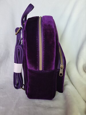 Loungefly Disney Ursula Purple Velvet Backpack DISNEYS LOUNGEFLY URSULA VILLAINS FAUX PURPLE VELVET MINI  main image 3